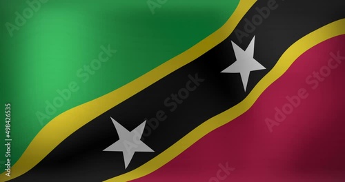 Animation of waving flag of saint kitts and nevis photo