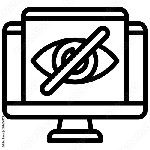 BANNER BLINDNESS line icon