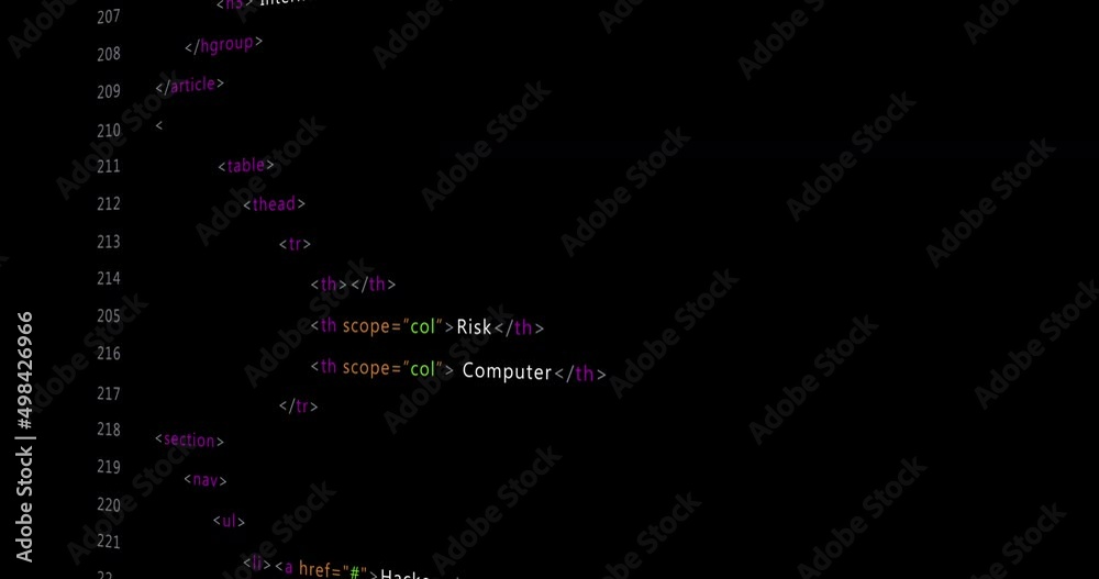 Animation of computer data processing over black background Animation of computer data processing over black background
