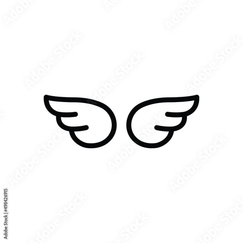 Black line icon for wings