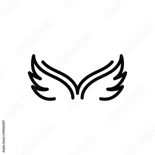 Black line icon for wings