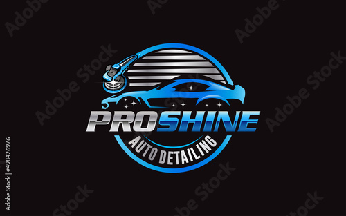 Illustration vector graphic of auto detailing servis logo design template-05