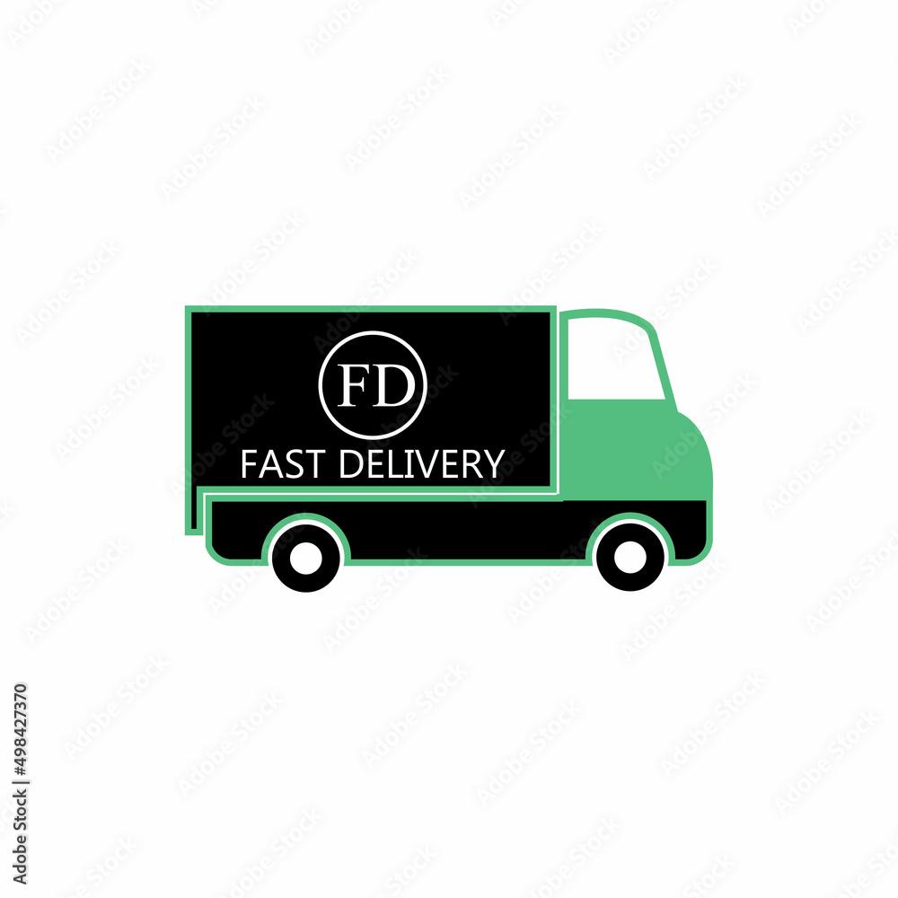Fast delivery truck icon vector illustration Fast delivery truck icon vector illustration