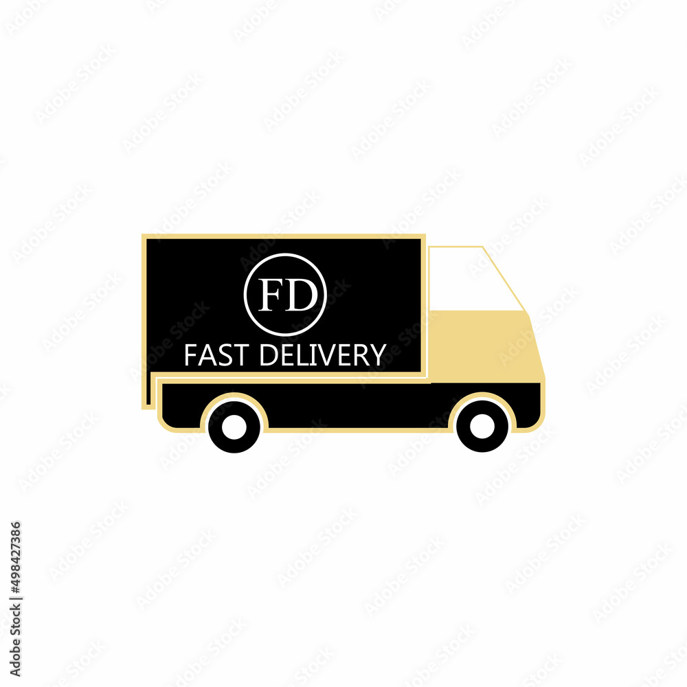 Fast delivery truck icon vector illustration