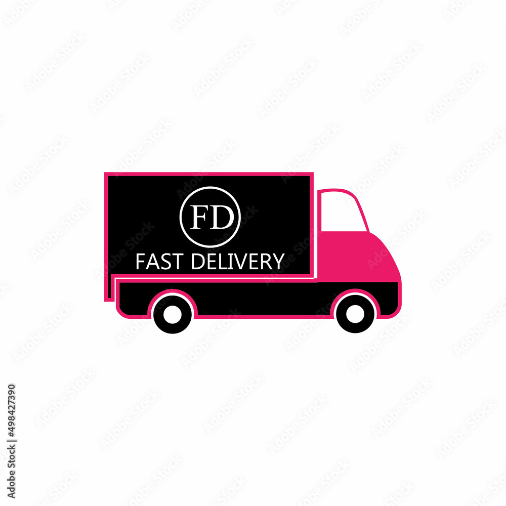 Fast delivery truck icon vector illustration