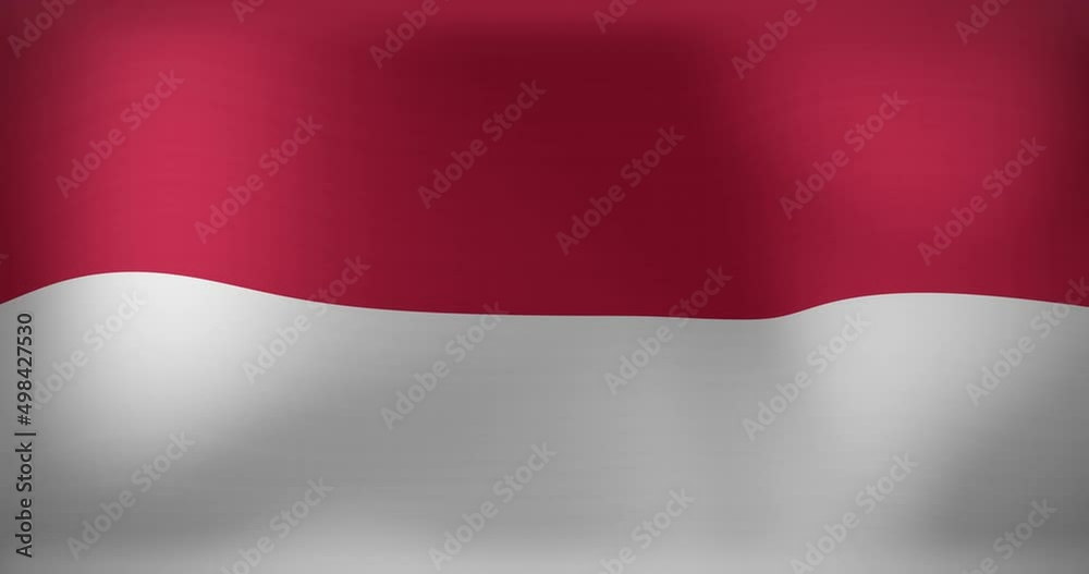 Animation of waving flag of indonesia