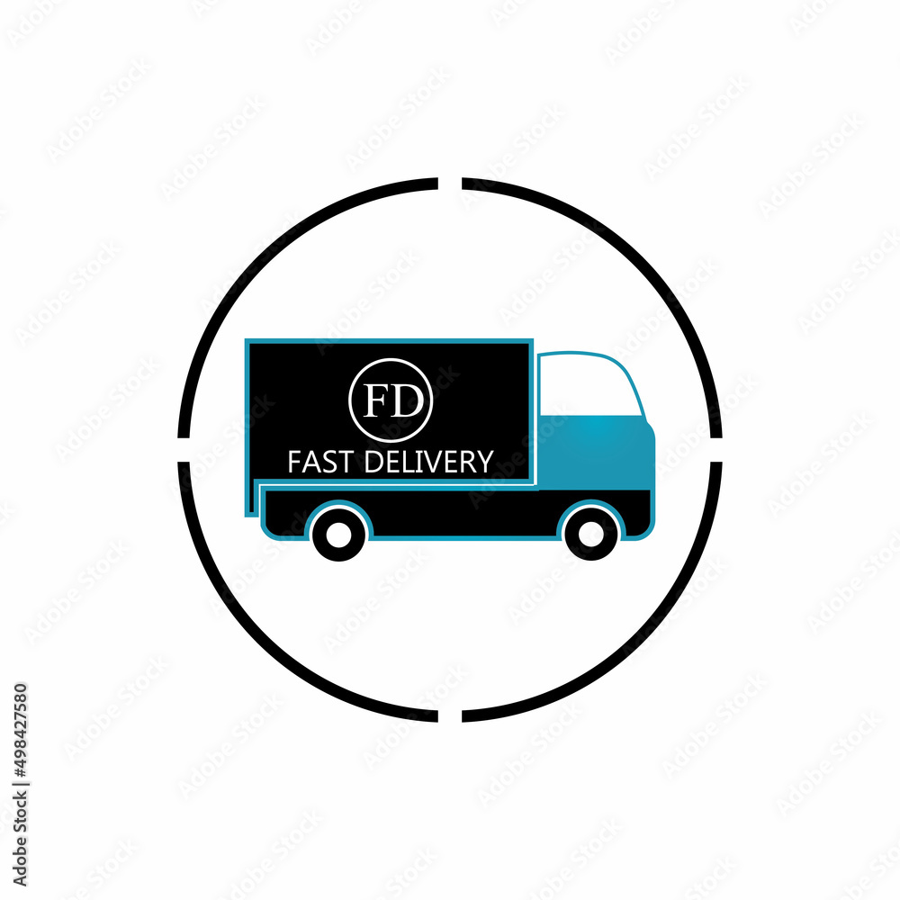 Fast delivery truck icon vector illustration Fast delivery truck icon vector illustration