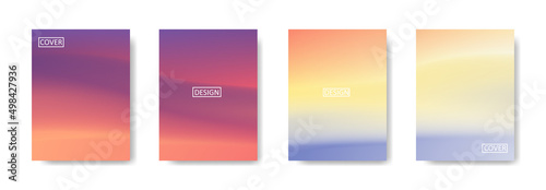 Set of abstract background with beautiful gradation color, colorful background for poster flyer banner backdrop.vertical banner.cool fluid background vector illustration