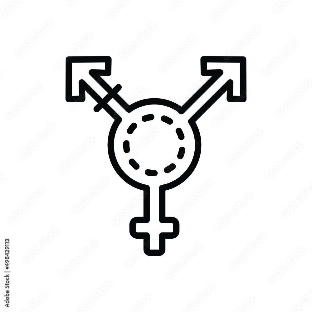 Black line icon for trans Black line icon for trans