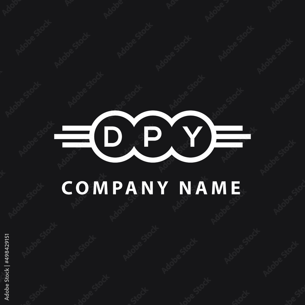 DPY letter logo design on black background. DPY creative circle letter logo concept. DPY letter design. DPY letter logo design on black background. DPY creative circle letter logo concept. DPY letter design.
