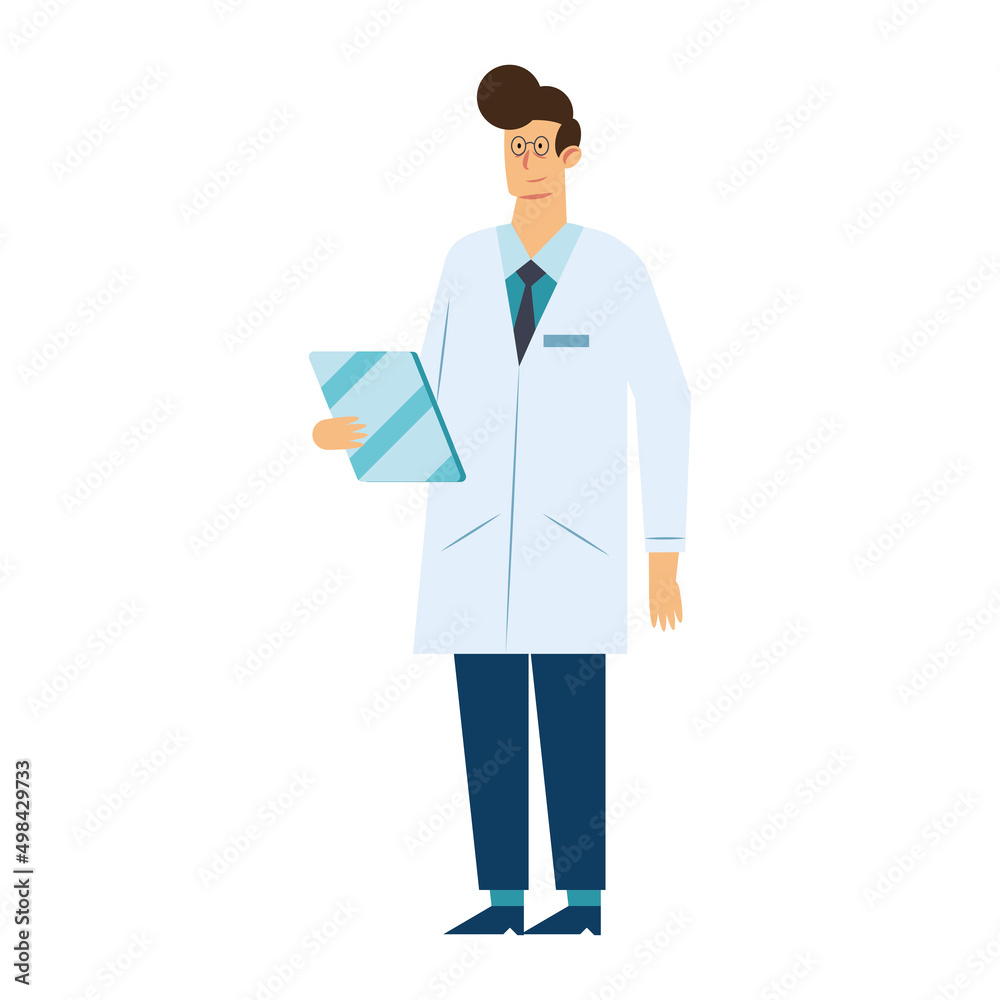 doctor reading medical order doctor reading medical order