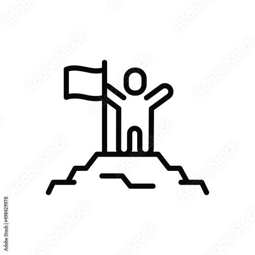 Black line icon for pioneer