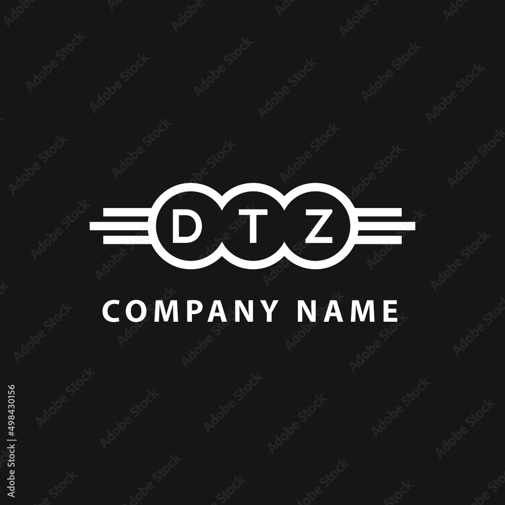 DTZ letter logo design on black background. DTZ creative initials letter logo concept. DTZ letter design. DTZ letter logo design on black background. DTZ creative initials letter logo concept. DTZ letter design.
