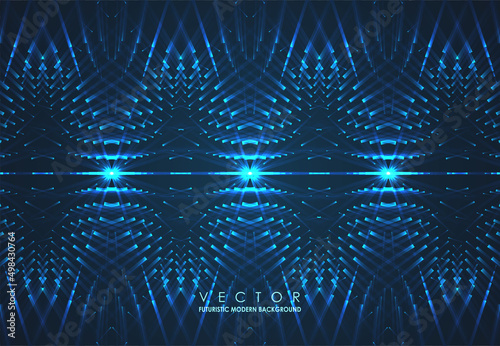 Abstract composed with glowing lines