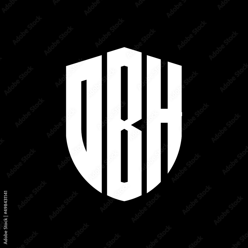 OBH letter logo design. OBH modern letter logo with black background. OBH creative letter logo