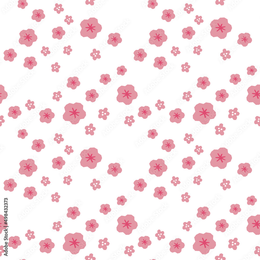 Abstract botanical seamless pattern. Simple flower shape Abstract botanical seamless pattern. Simple flower shape