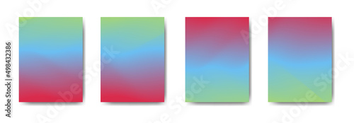 collection of colorful gradient background cover flyers are used for backgrounds, posters, banners, etc.