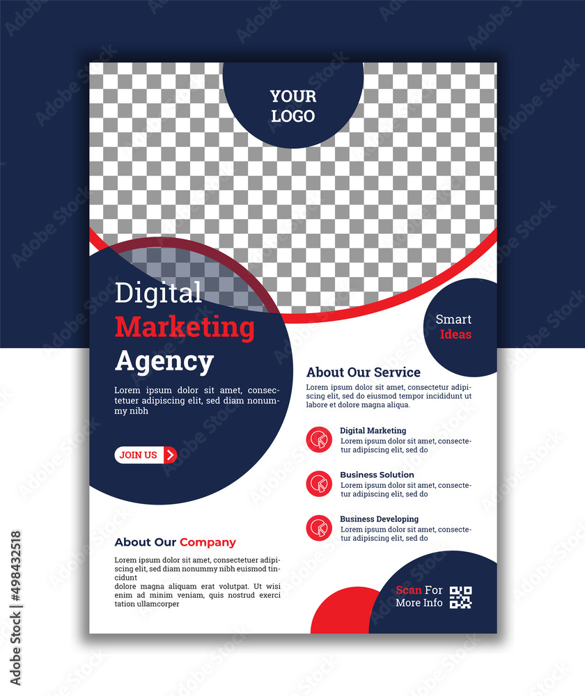 Obraz premium corporate flyer template