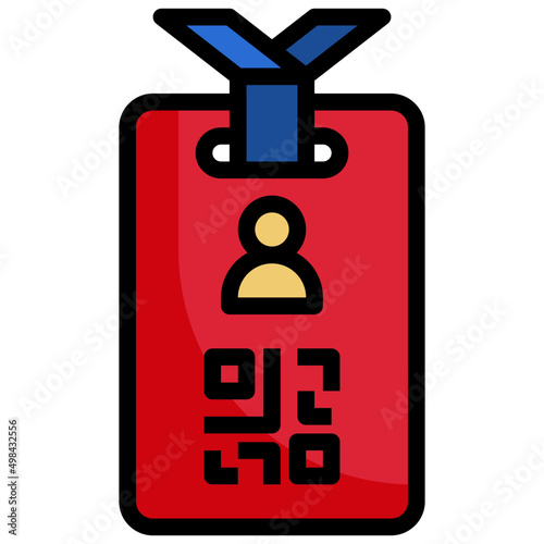 ID CARD filled outline icon
