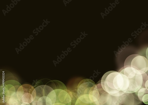 Gold circular light effect Abstract black background for copy space.