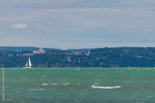 Yacht on Balaton Lake, Hungary, Siofok.