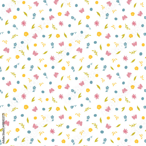 Decorative seamless pattern. Simple abstract shape