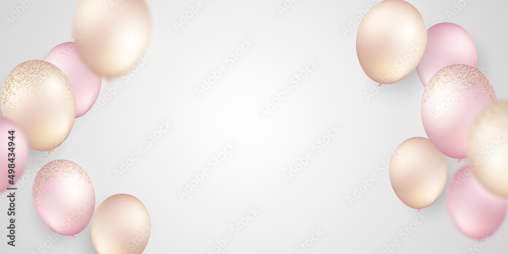 3D balloon design elegant pink for celebration party vector illustration 3D balloon design elegant pink for celebration party vector illustration