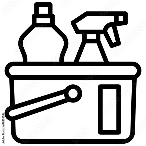 CLEANING SUPPLIES line icon