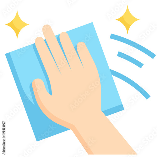 WIPING flat icon