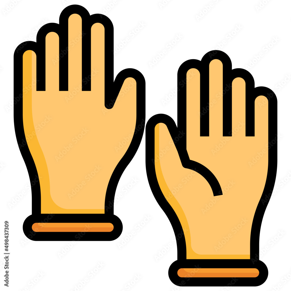 RUBBER GLOVE Filled Outline RUBBER GLOVE Filled Outline