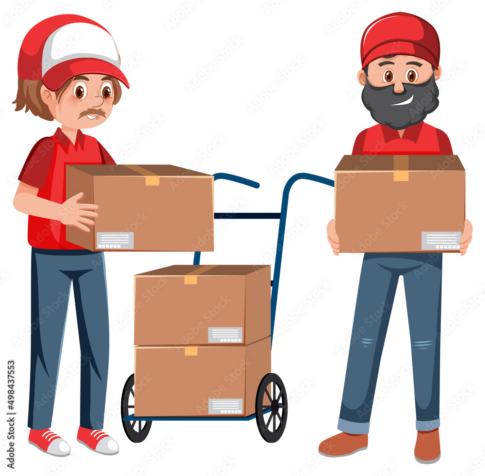 Delivery man with package Delivery man with package