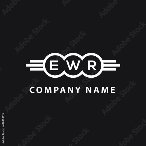 EWR letter logo design on black background. EWR  creative initials letter logo concept. EWR letter design. photo