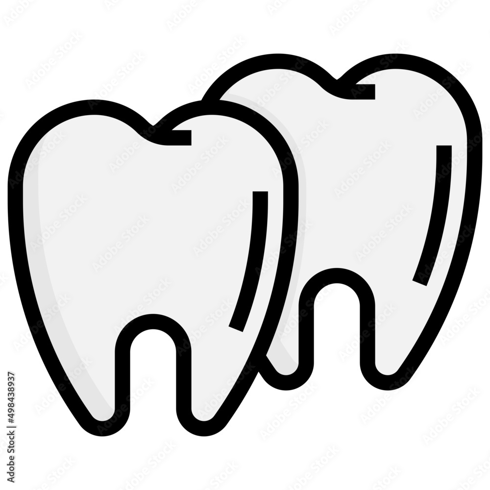 TOOTH filled outline icon