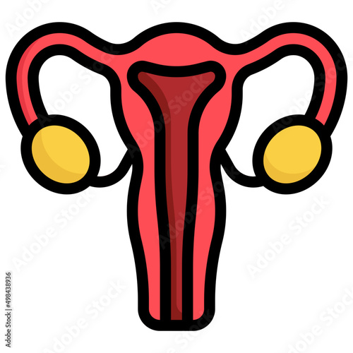 UTERUS filled outline icon