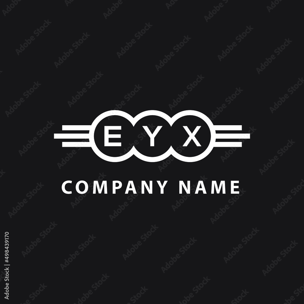 EYX letter logo design on black background. EYX creative circle letter logo concept. EYX letter design. EYX letter logo design on black background. EYX creative circle letter logo concept. EYX letter design.