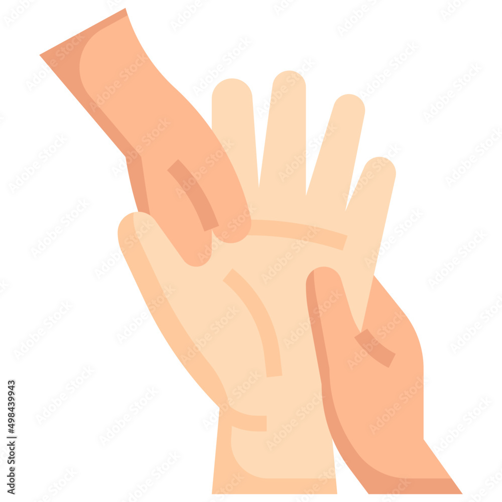 HAND MASSAGE flat icon HAND MASSAGE flat icon