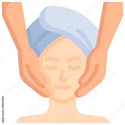 FACIAL MASSAGE flat icon