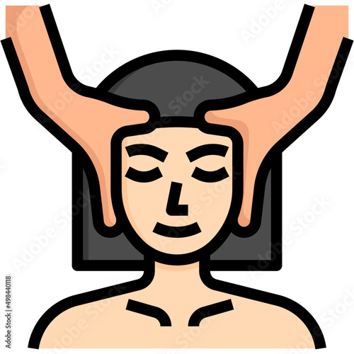 HEAD MASSAGE Filled Outline