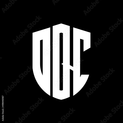 OQC letter logo design. OQC modern letter logo with black background. OQC creative  letter logo. simple and modern letter logo. vector logo modern alphabet font overlap style. Initial letters OQC  photo