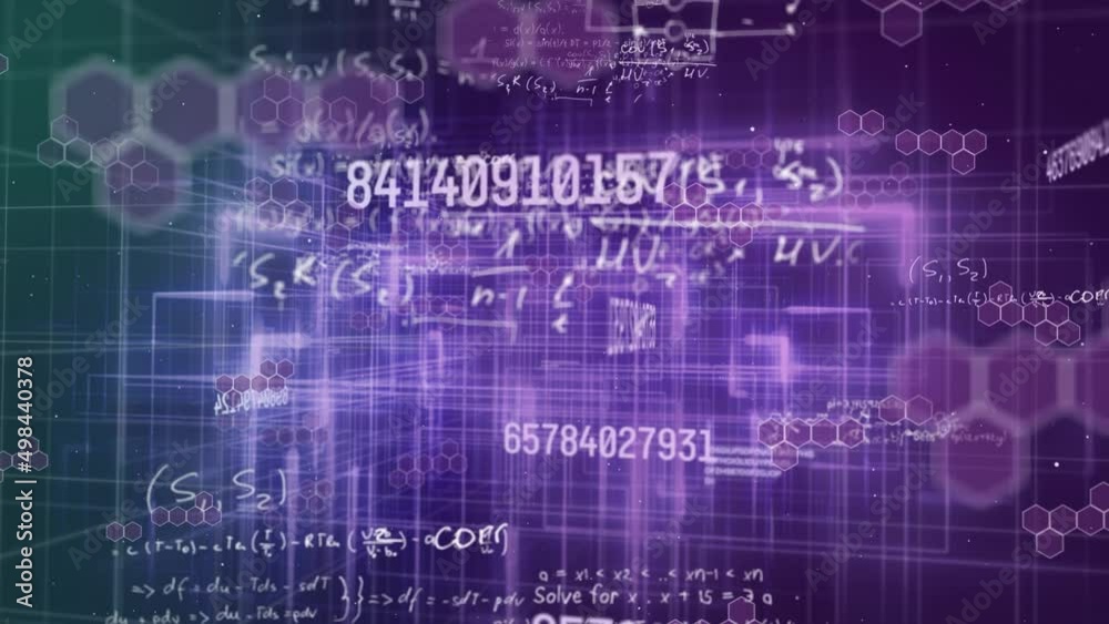 Animation of increasing numbers over chemical formulas and molecules in background Animation of increasing numbers over chemical formulas and molecules in background