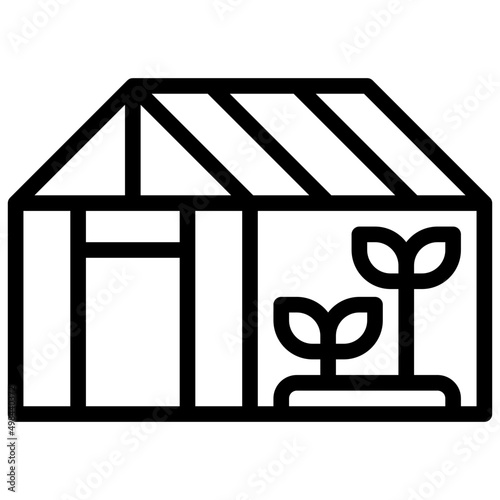 GREEN HOUSE line icon