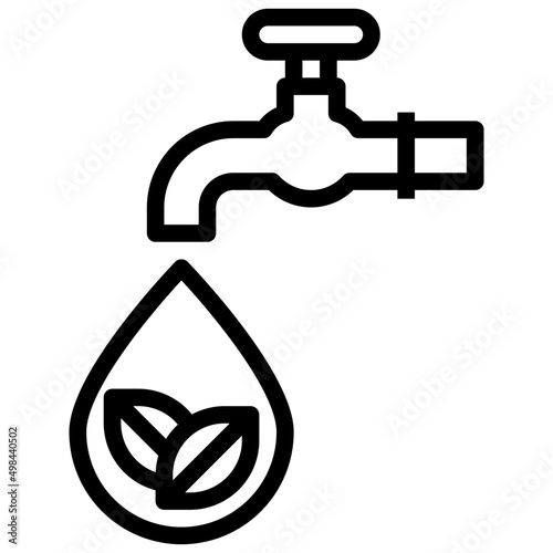 SAVE WATER 3 line icon