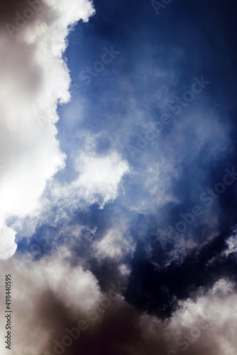 Beautiful calm sky with clouds landscape. Abstract Minimalist wallpaper. © PhoenixNeon