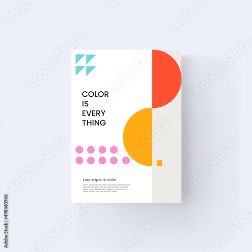 브로슈어 및 북커버 디자인 템플릿 Brochure and book cover design template 