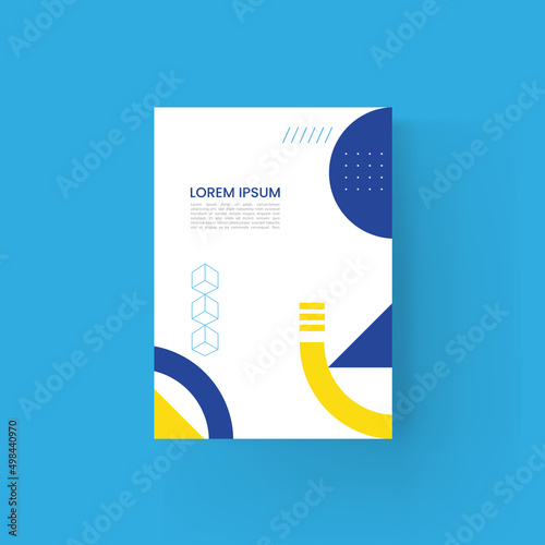 브로슈어 및 북커버 디자인 템플릿 Brochure and book cover design template 