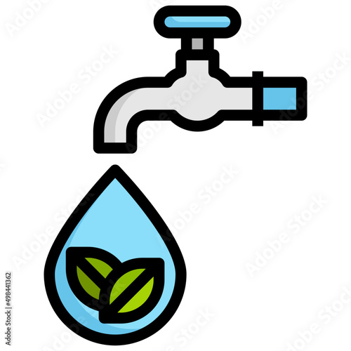 SAVE WATER 3 filled outline icon