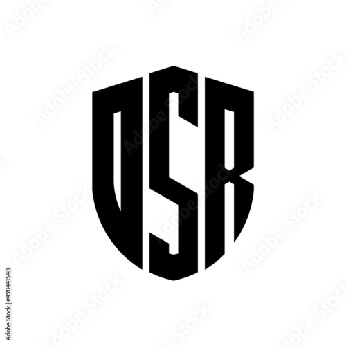 OSR letter logo design. OSR modern letter logo with black background. OSR creative  letter logo. simple and modern letter logo. vector logo modern alphabet font overlap style. Initial letters OSR  photo