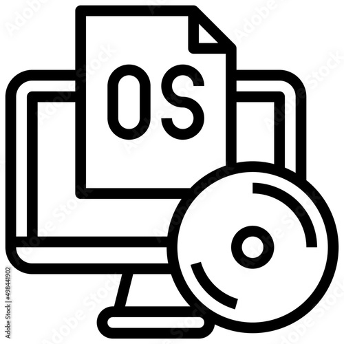OPERATING SYSTEM line icon