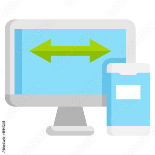 ADAPTIVE DESIGN flat icon