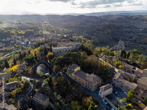 Aerial view on old town Montepulciano, Tuscany, Italy © barmalini